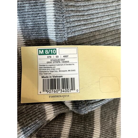 Cherokee Stadium Knit Long Sleeve Gray/White 1/4 Button Sweater US Kids 8/10 Boy - Picture 5 of 5